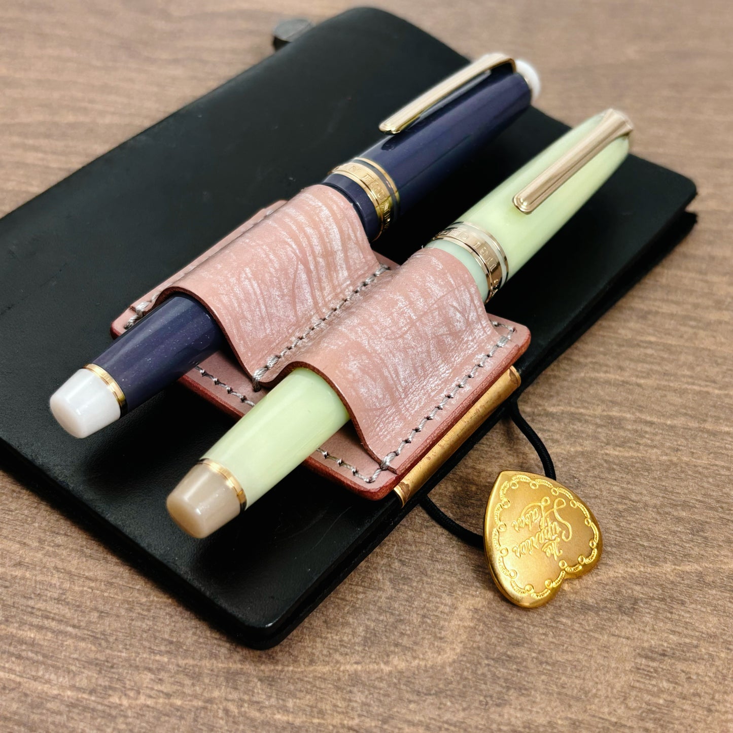 The Superior Labor Bridle Leather Two-Pen Clip Holder - Yellow
