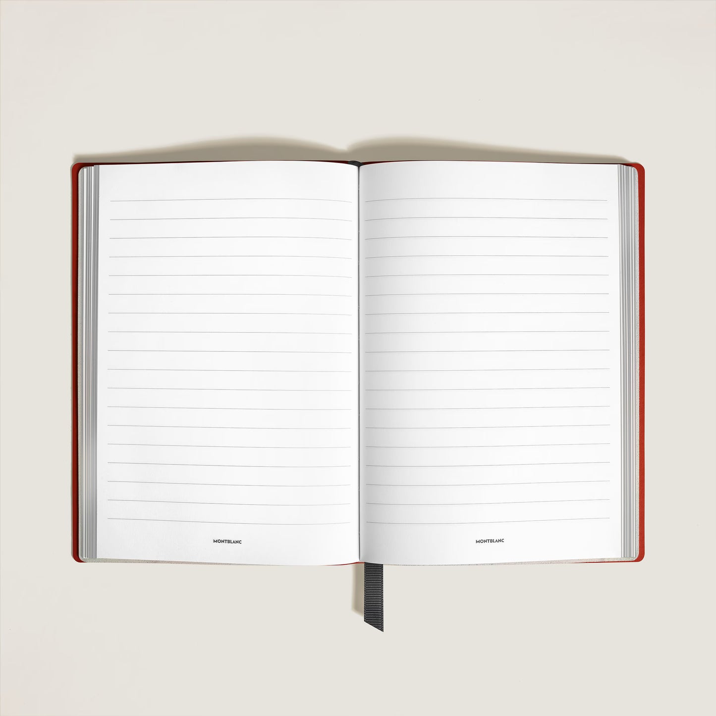 Montblanc Medium Sartorial Leather Notebook - Saffiano Tangerine (Lined)