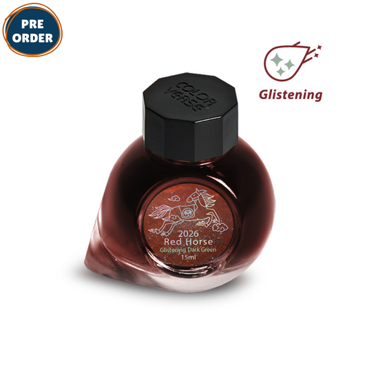 Colorverse Red Horse (15ml) Bottled Ink - Glistening Dark Green (2026 Special Ink)
