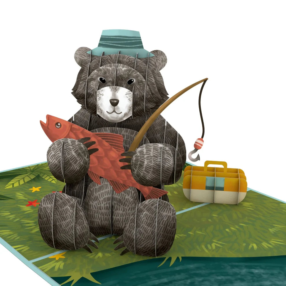 Lovepop Pop-Up Card - Father's Day Fishing Bear