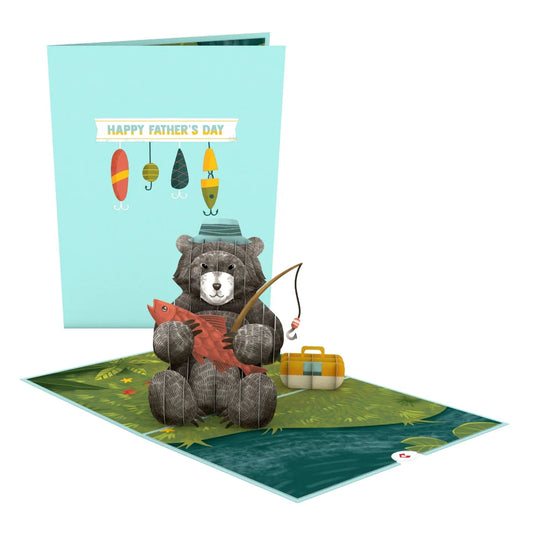 Lovepop Pop-Up Card - Father's Day Fishing Bear