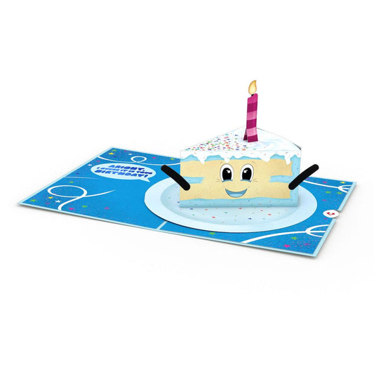 Lovepop Pop-Up Card - Whimsical Birthday Cake Slice