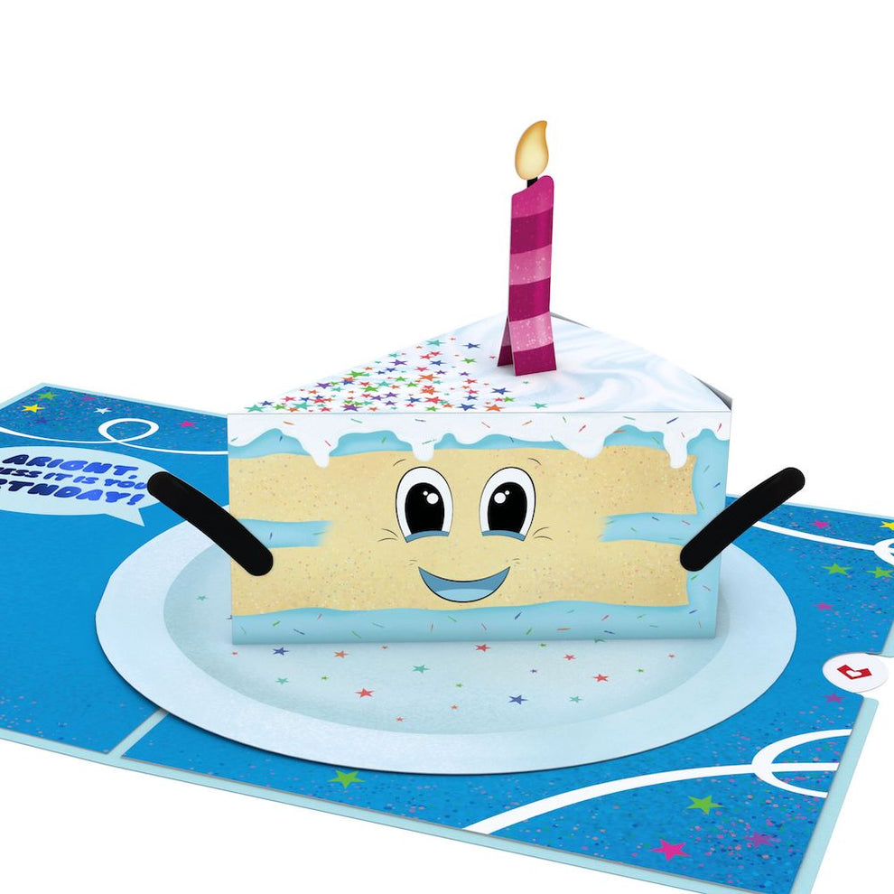 Lovepop Pop-Up Card - Whimsical Birthday Cake Slice