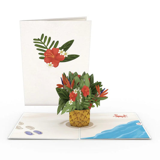 Lovepop Pop-Up Card - Tropical Flower Basket