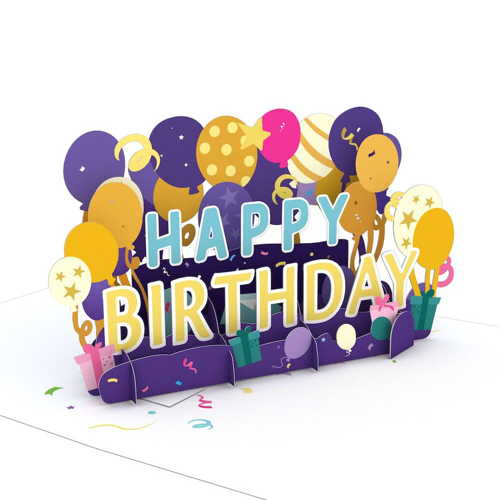 Lovepop Paperpop - Happy Birthday Balloons