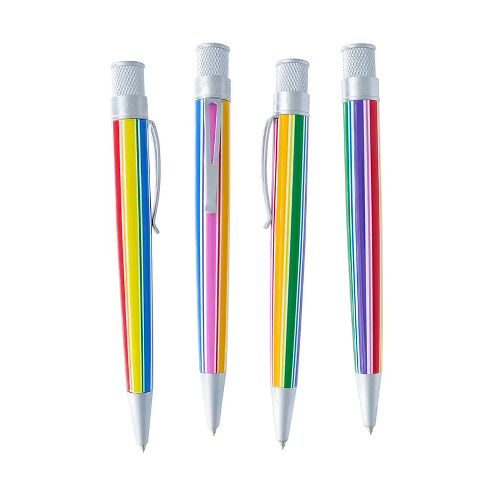 Retro 51 Collection Tornado Rollerball - Sweet Stripes - Freckles Exclusive Open Tube