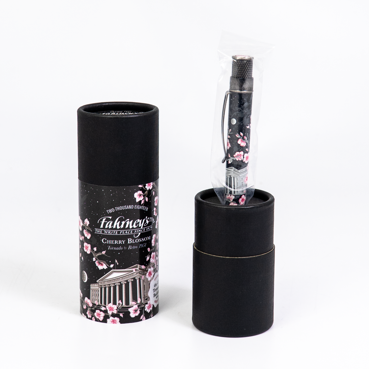 Retro 51 Collection Tornado Rollerball - Cherry Blossom 2018 (Fahrney's Exclusive) - Open Tube