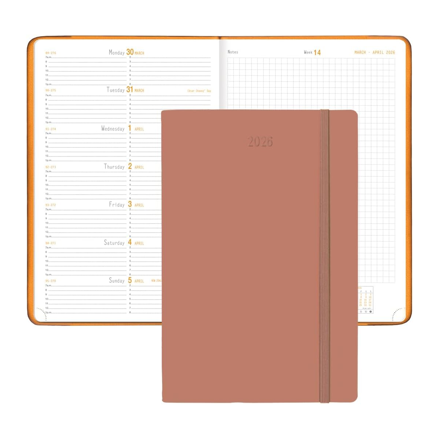 Rhodia 2026 Webplanner Weekly Planner - Rosewood