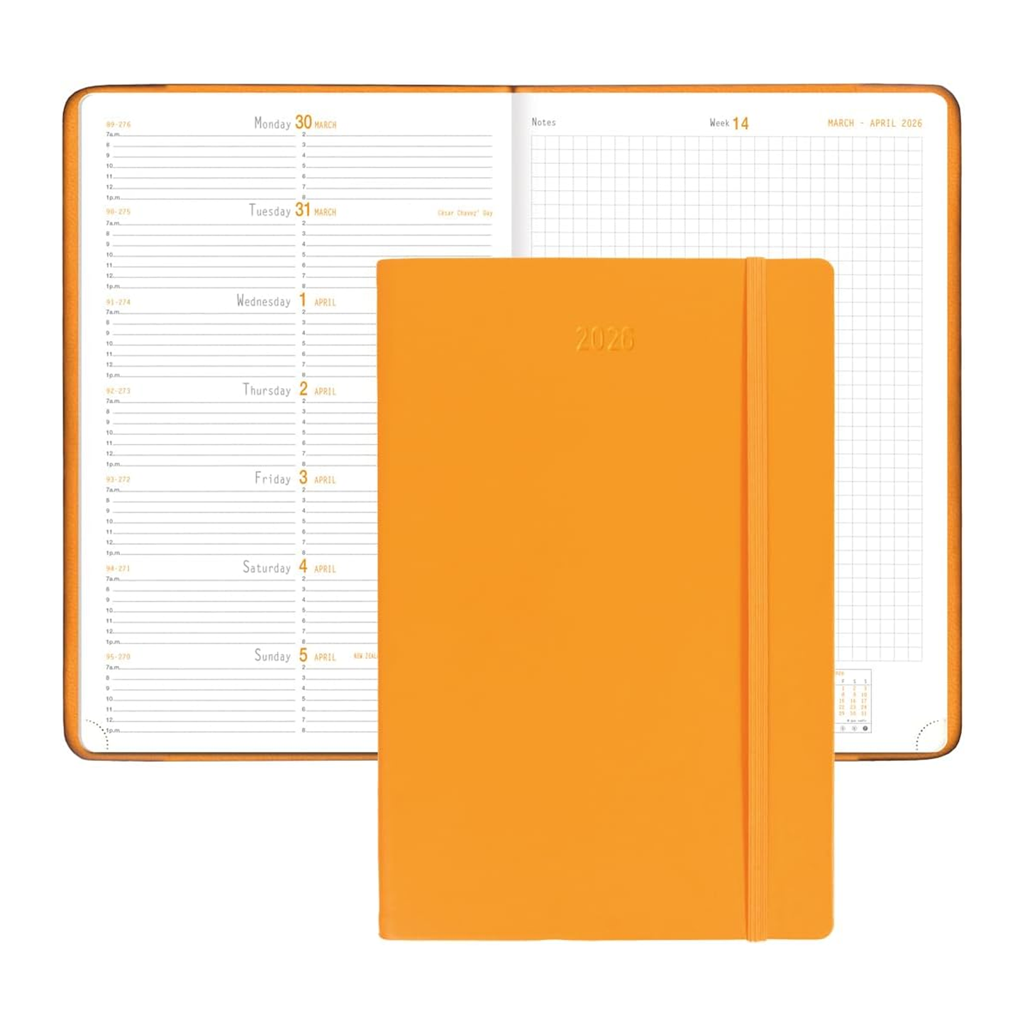 Rhodia 2026 Webplanner Weekly Planner - Orange