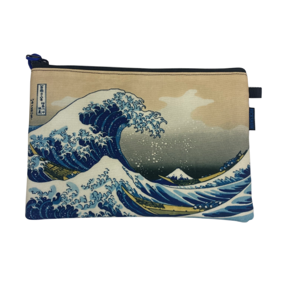 Rickshaw Bagworks Large Utility Pouch - Great Wave with Plastic Insert