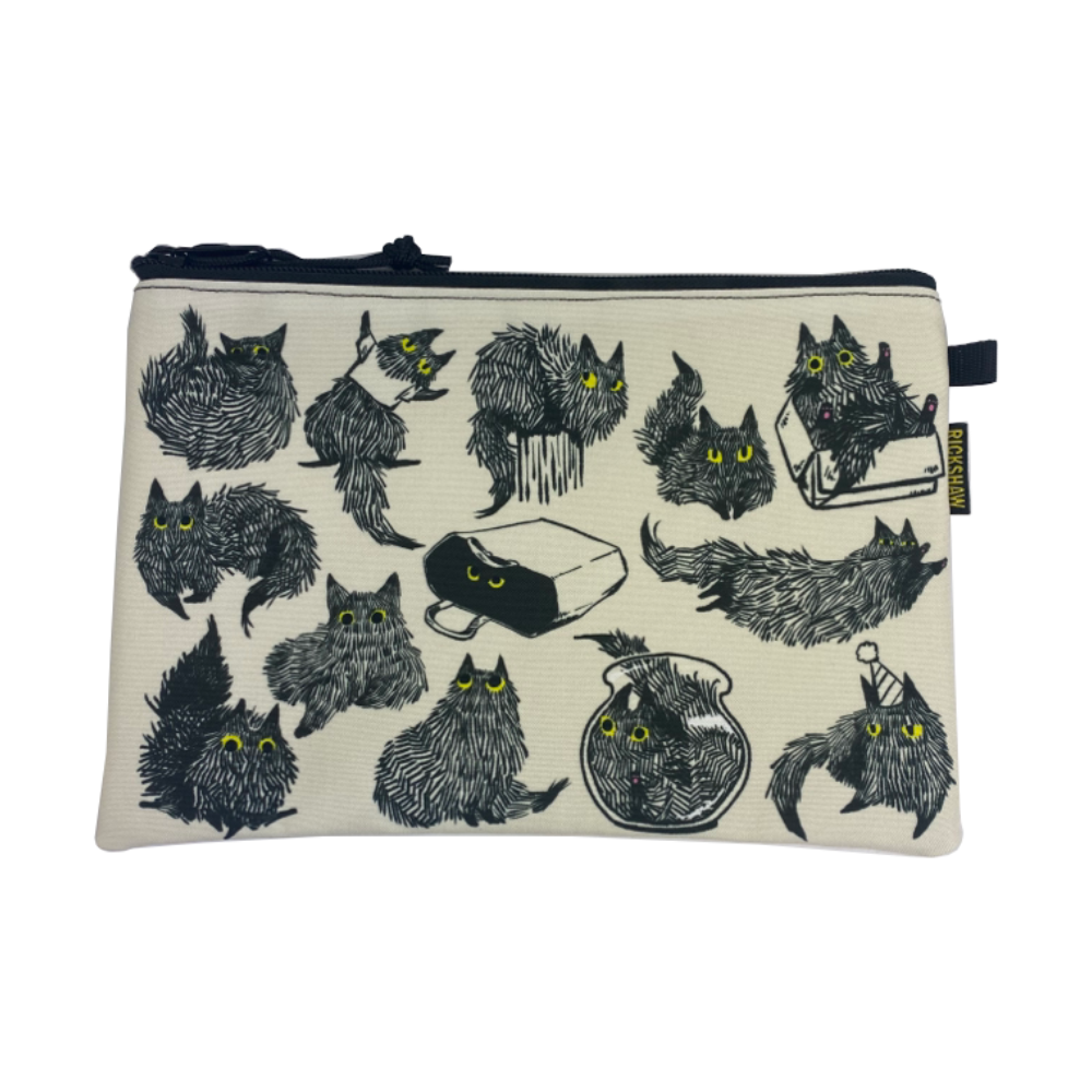 Rickshaw Bagworks Large Utility Pouch - Yuki Cat