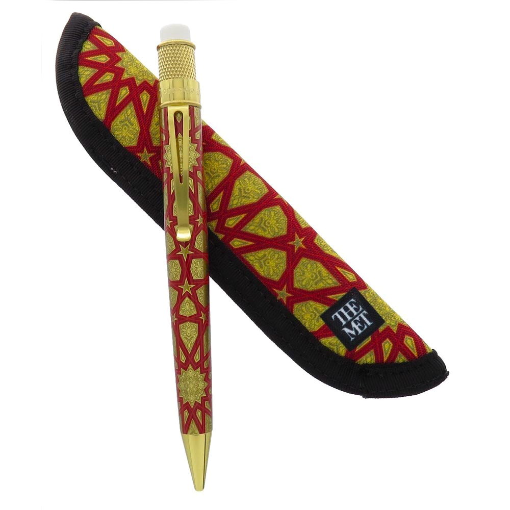 Rickshaw Bagworks 1-Pen Sleeve - Geometric Brown (Retro 51 Design) (Discontinued)