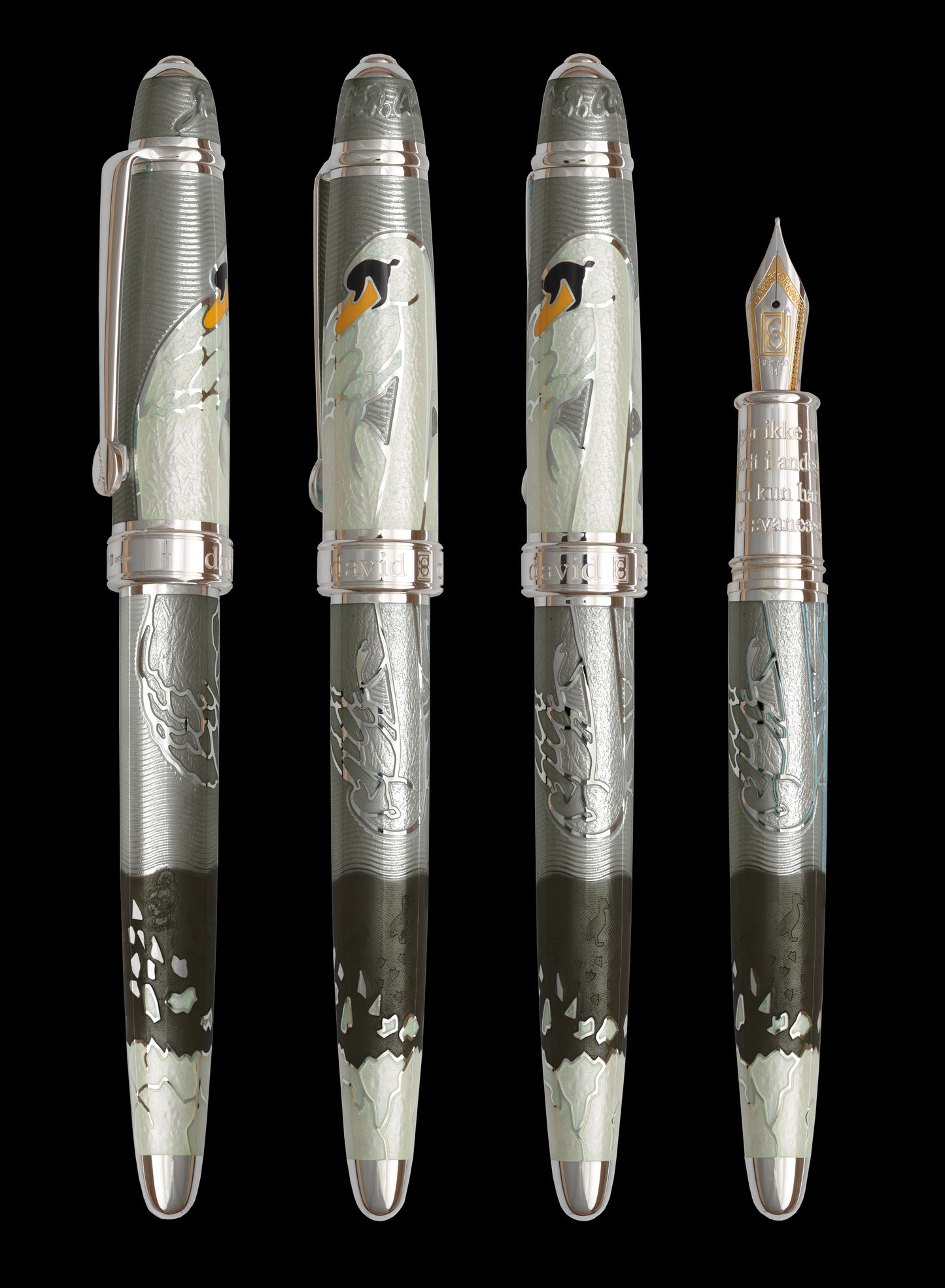 David Oscarson Hans Christian Andersen The Ugly Duckling Fountain Pen - Grey (Limited Edition)