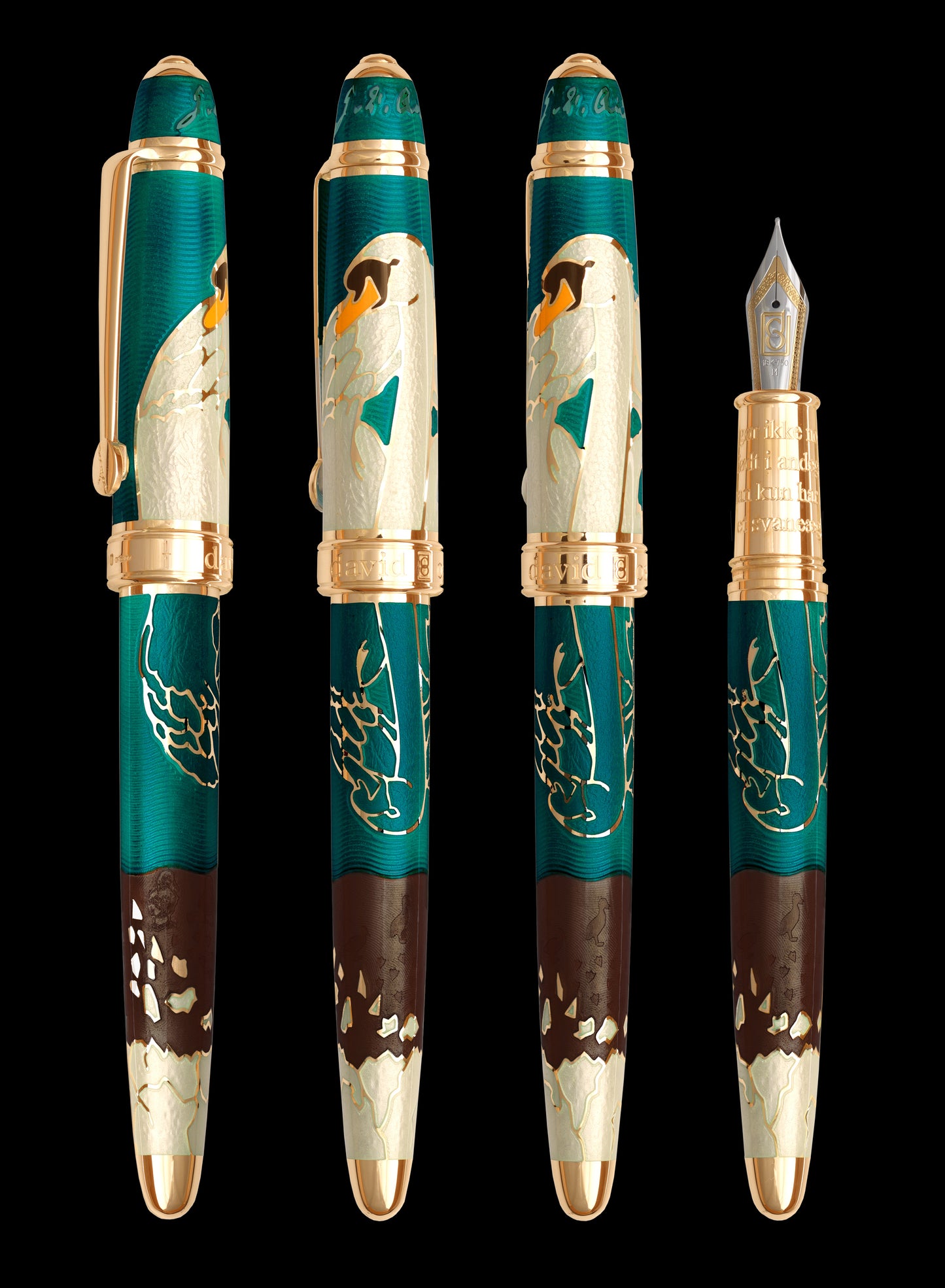 David Oscarson Hans Christian Andersen The Ugly Duckling Fountain Pen - Teal (Limited Edition)