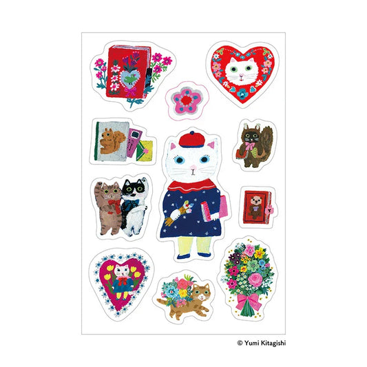 Sanby x Yumi Kitagishi Multi-Sticker Sheet - 01 Art Time