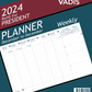 Quo Vadis 2025 President Vertical Weekly Planner - Refill Only
