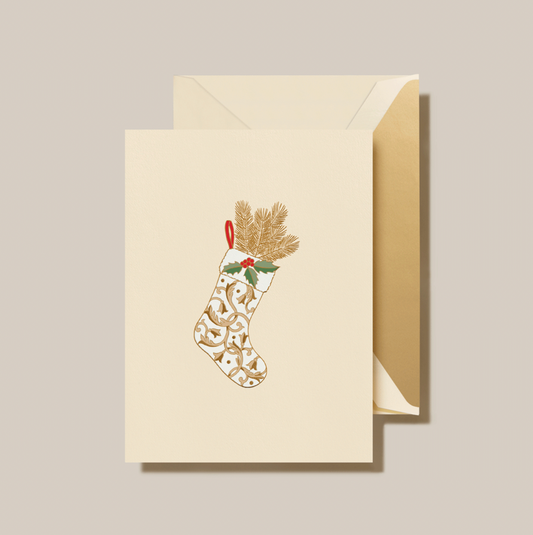 Crane Regal Stocking Holiday Greeting Cards