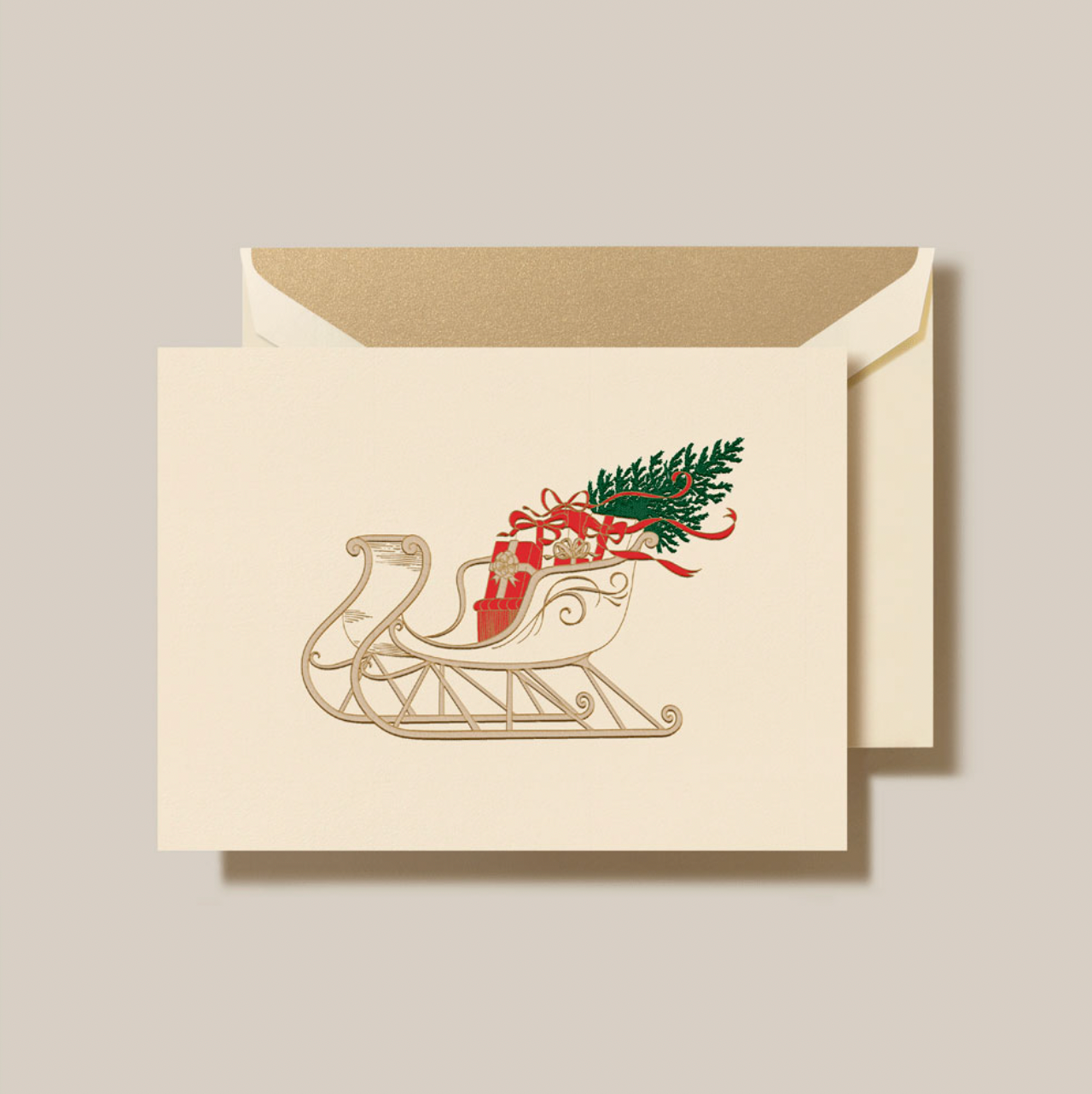 Crane Victorian Sleigh Ride Holiday Greeting Cards