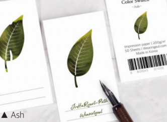 Wearingeul Leaf Ink Color Swatch Card - Ash