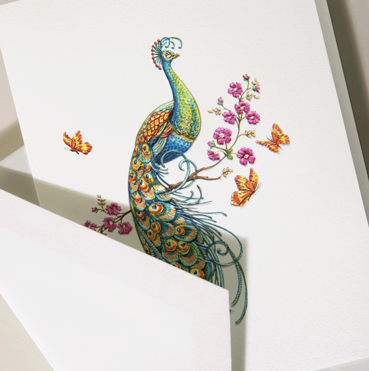 Crane Peacock Note (10 ea)