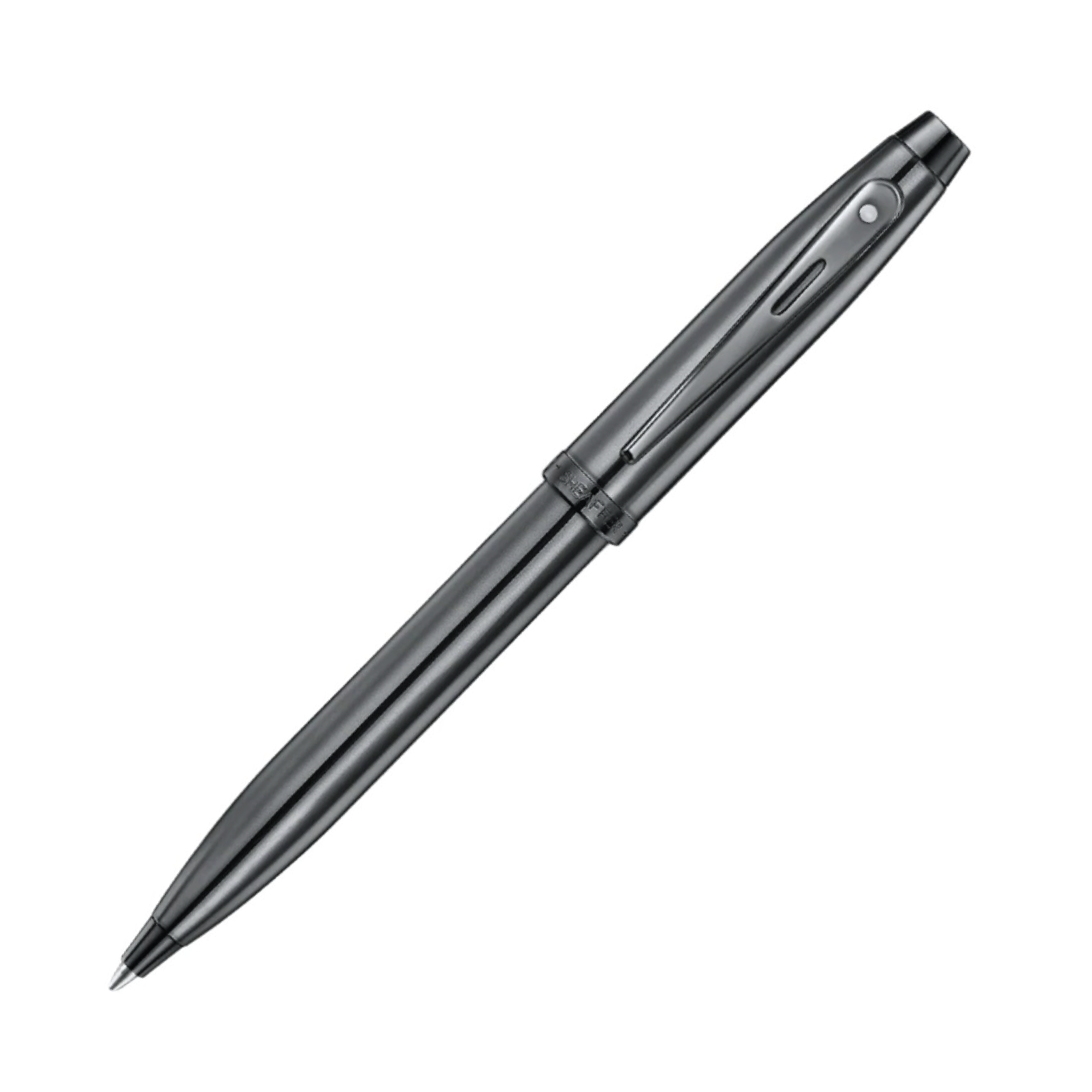 Sheaffer 100 Ballpoint - Shiny Dark Grey Gunmetal with PVD Trim ...