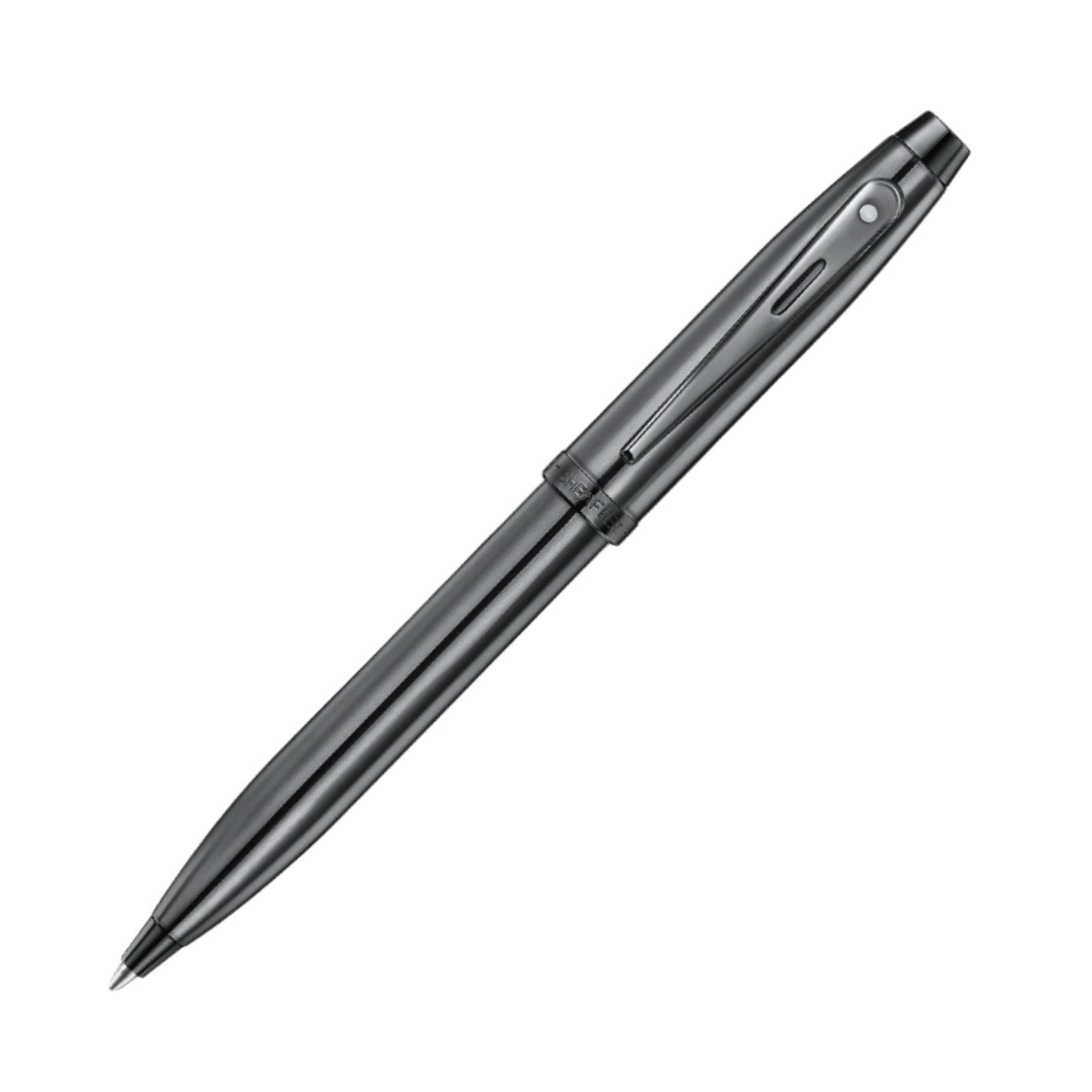 Sheaffer 100 Ballpoint - Shiny Dark Grey Gunmetal with PVD Trim