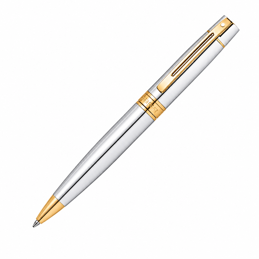 Sheaffer 300 Ballpoint - Chrome with Gold