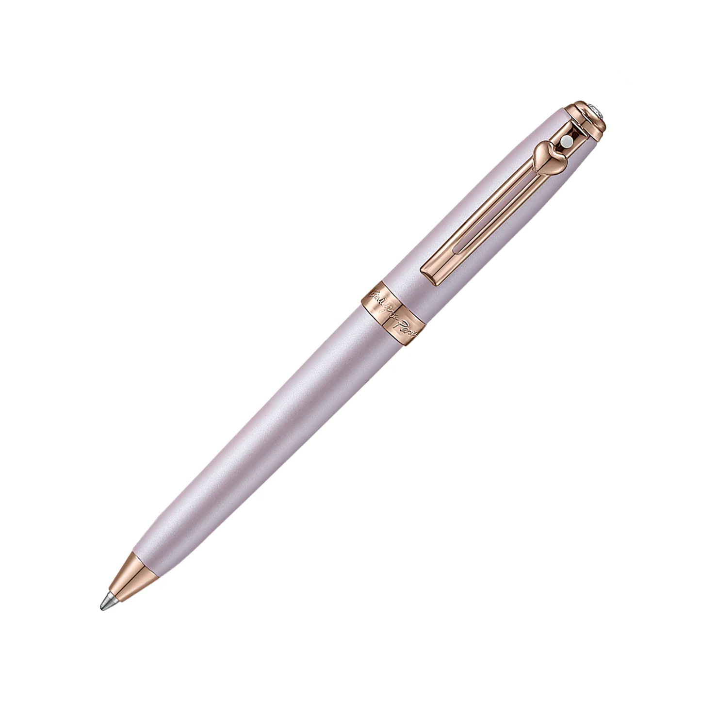 Sheaffer Emily in Paris Prelude Mini Ballpoint - Pastel Pink with Heart-Shaped Emblem and Swarovski Crystal