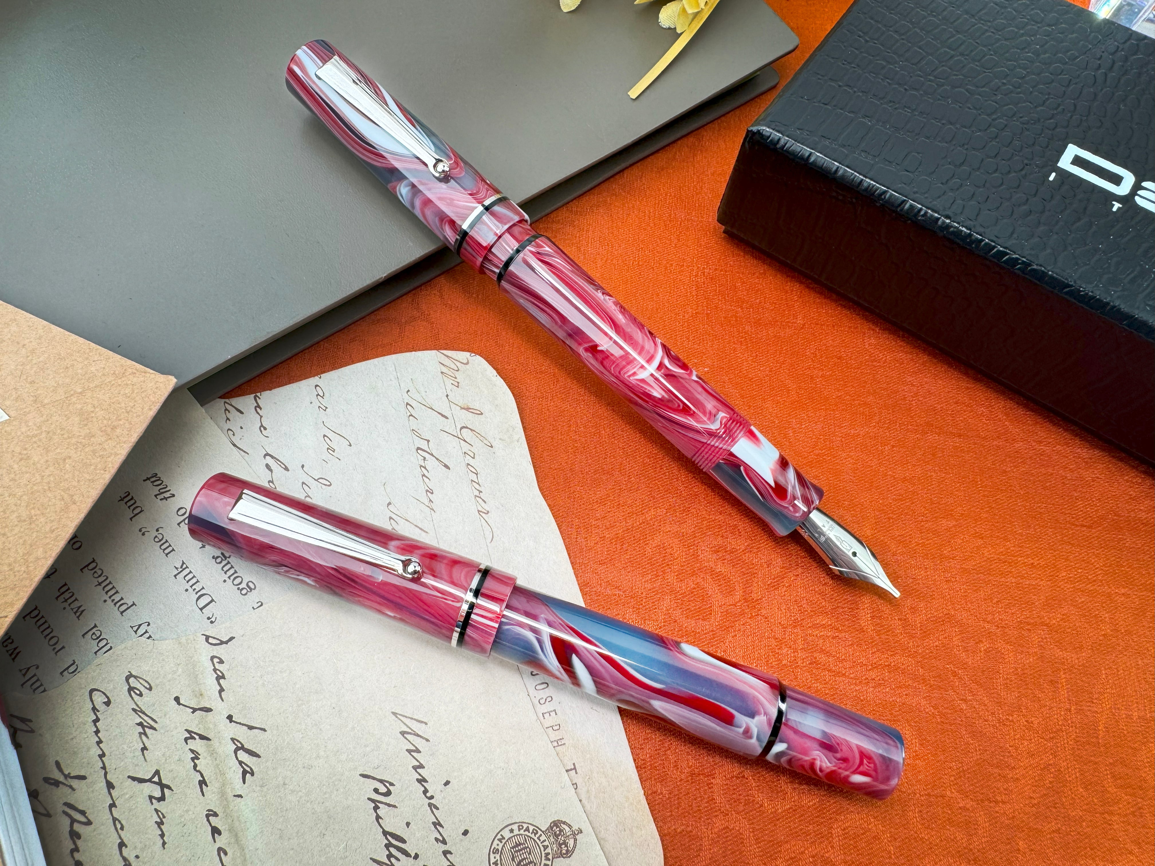 Delta Spaccanapoli Fountain Pen - Ruffo Pink Swirl – Dromgoole's