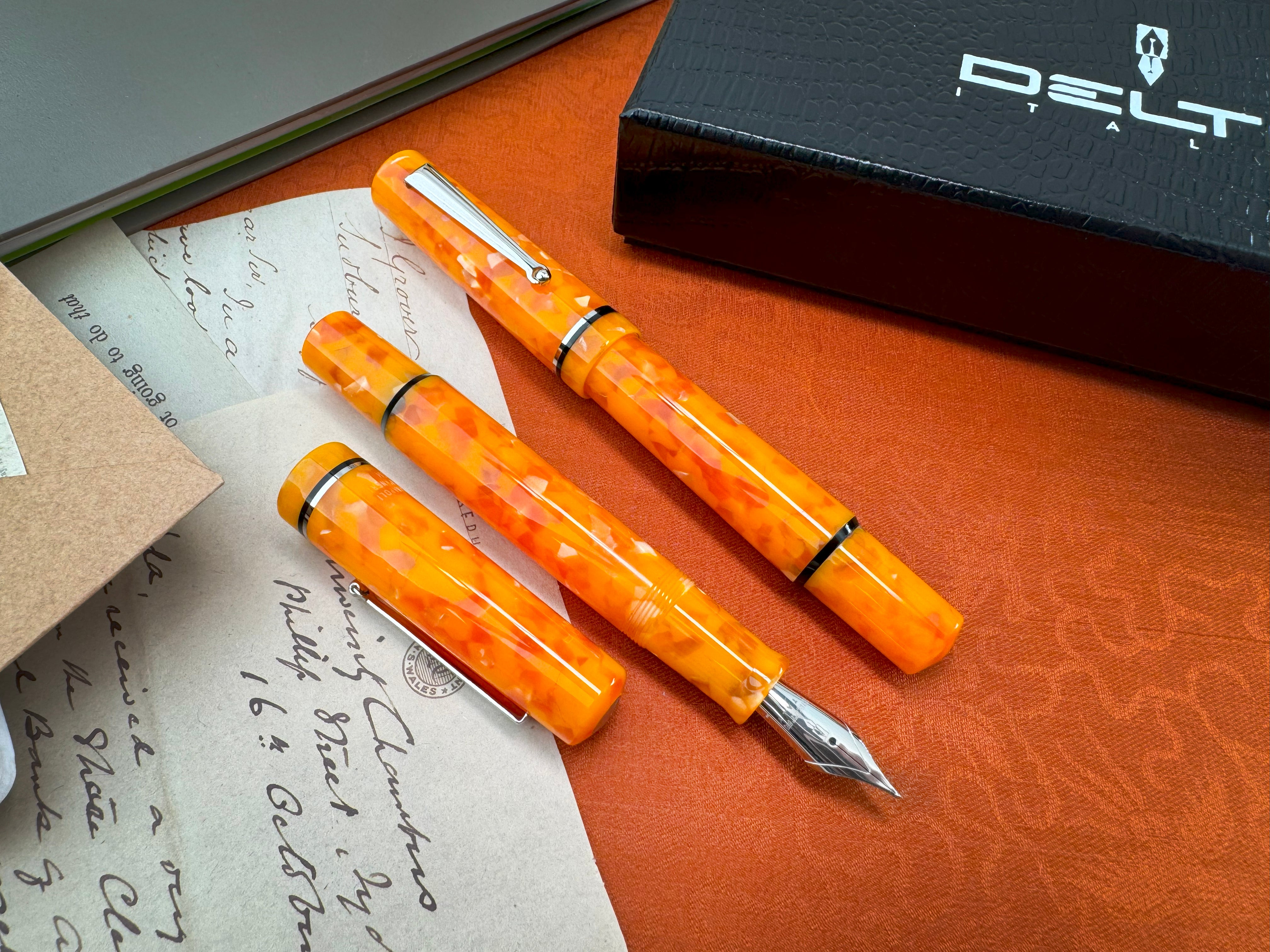 Delta Spaccanapoli Fountain Pen - Doria Orange – Dromgoole's Fine