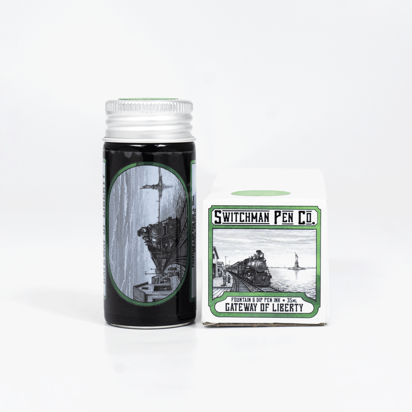 Switchman Pen Company Bottled Ink (35ml) - Gateway of Liberty: Patina Green