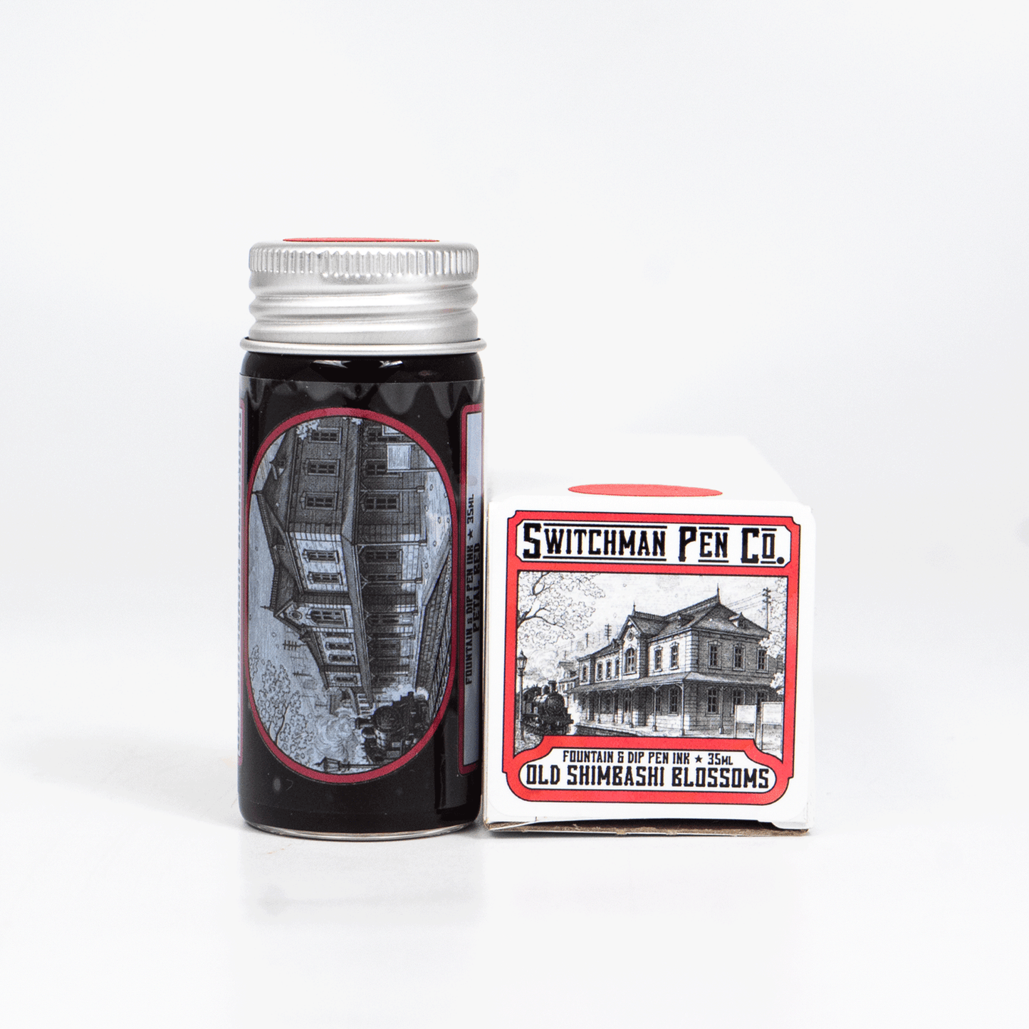 Switchman Pen Company Bottled Ink (35ml) - Old Shimbashi Blossoms: Petal Red
