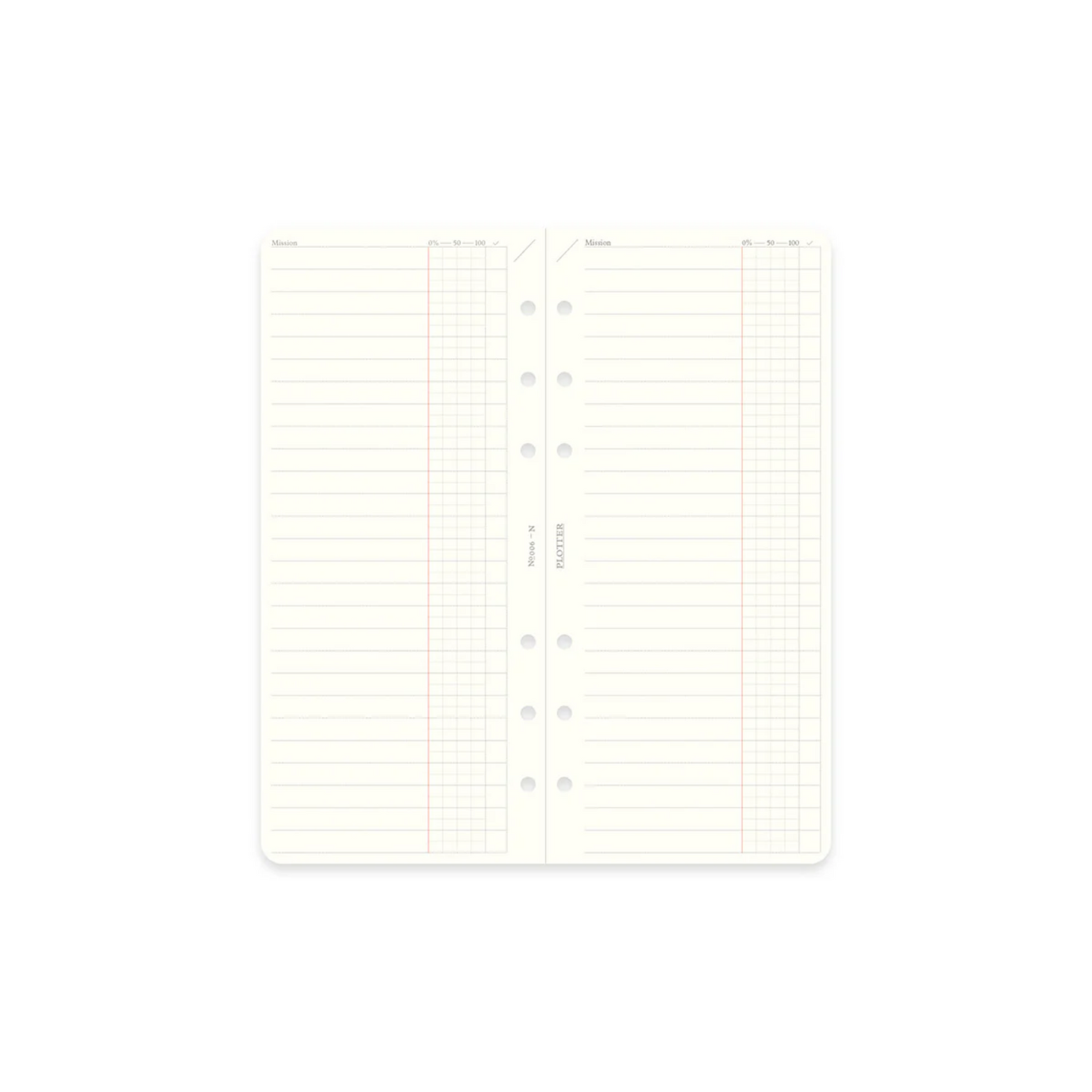 PLOTTER Refill Memo Pad To Do List (50 sheets) - Narrow Size