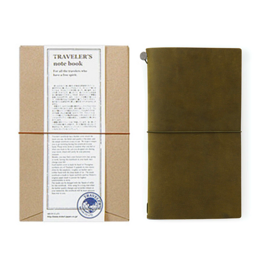 TRAVELER'S Notebook Regular Size Starter Kit - Olive