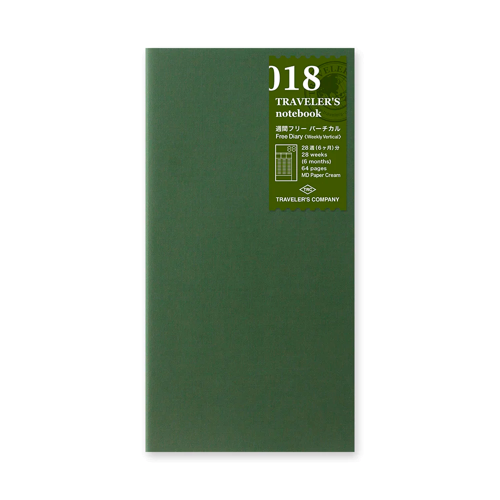 TRAVELER'S Notebook Regular 018 Weekly Vertical Free Diary
