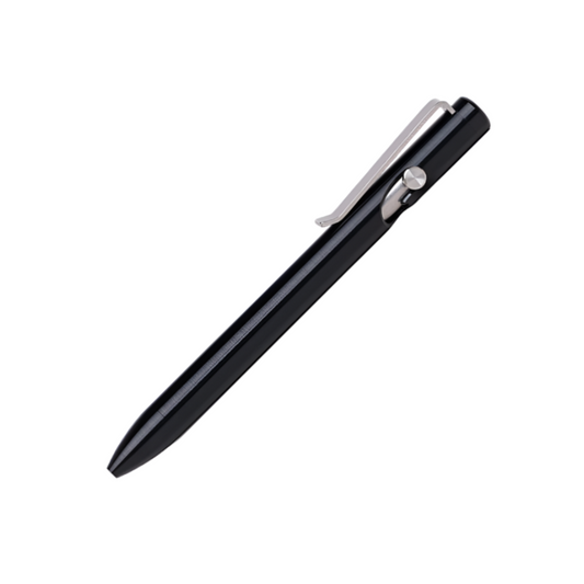 Tactile Turn Short Aluminum Bolt Action Pen - Black