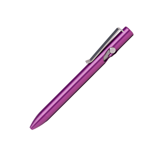 Tactile Turn Short Aluminum Bolt Action Pen - Purple