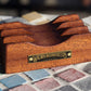 Galen Leather Wooden Pen Rest Pen and Brush Stand - Mahogany