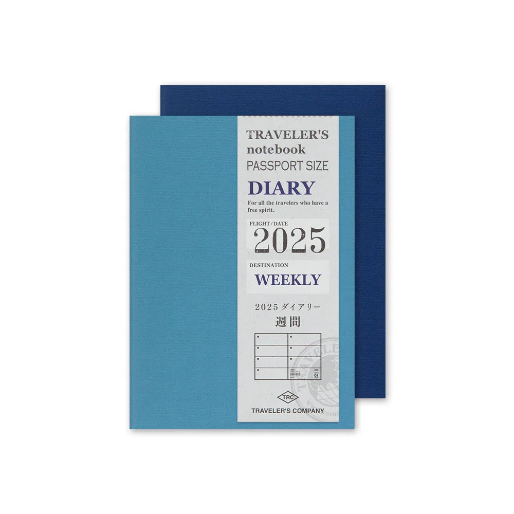 Traveler's 2025 Passport Size Diary Insert - Weekly