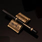 Galen Leather UY Design Brass "Listen to your Heart" Pen Stand