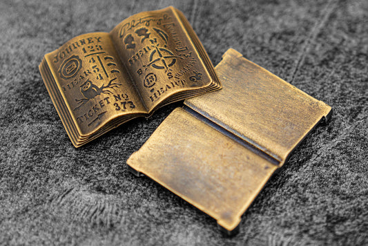 Galen Leather UY Design Brass "Listen to your Heart" Pen Stand