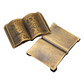 Galen Leather UY Design Brass "Listen to your Heart" Pen Stand