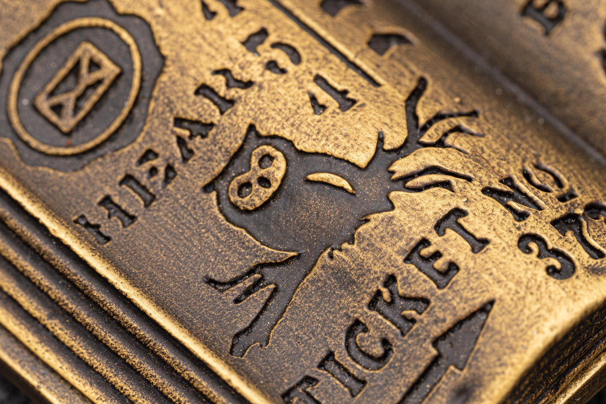 Galen Leather UY Design Brass "Listen to your Heart" Pen Stand