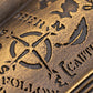 Galen Leather UY Design Brass "Listen to your Heart" Pen Stand