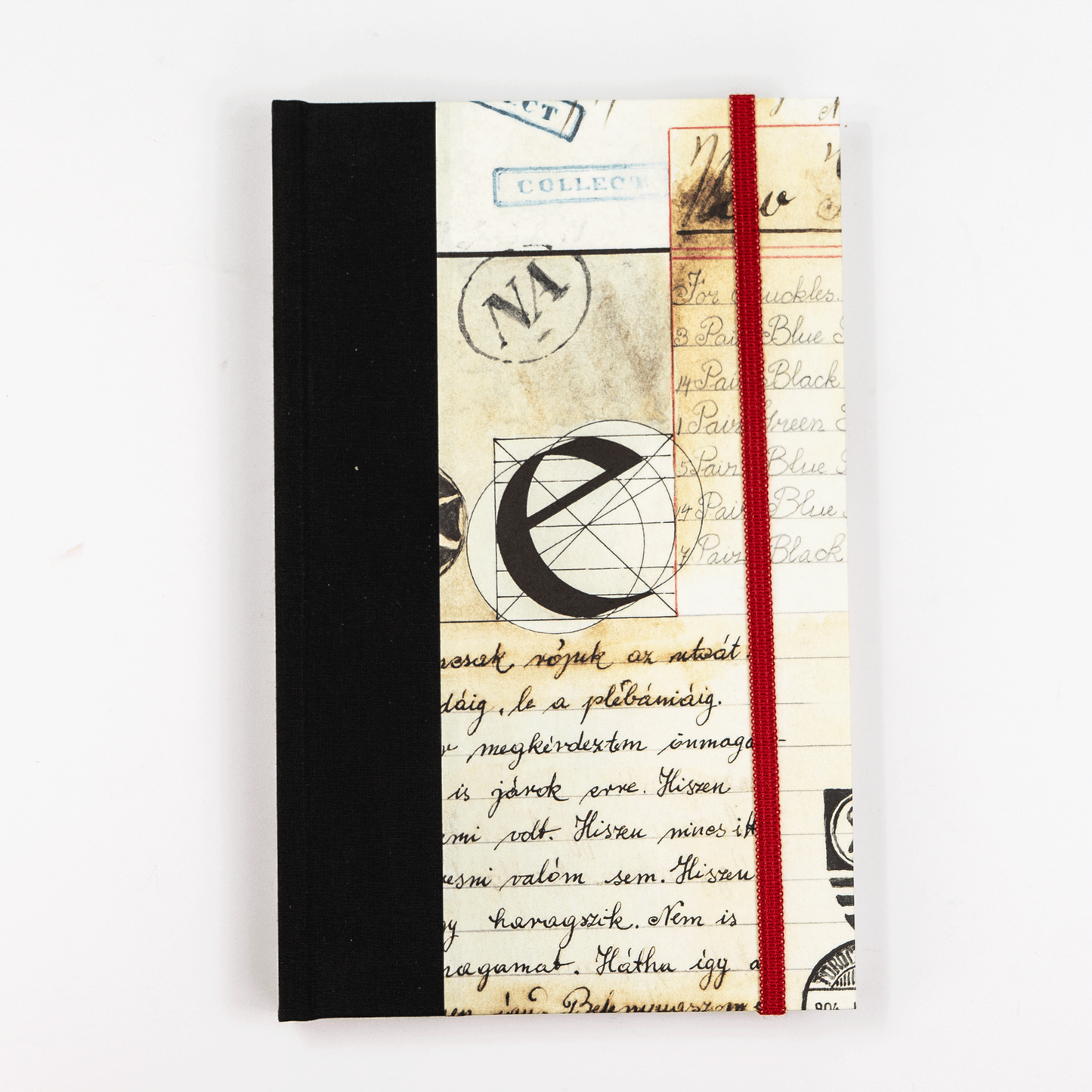Bomo Art A5 Fabric Bound Lined Journal - Handscript
