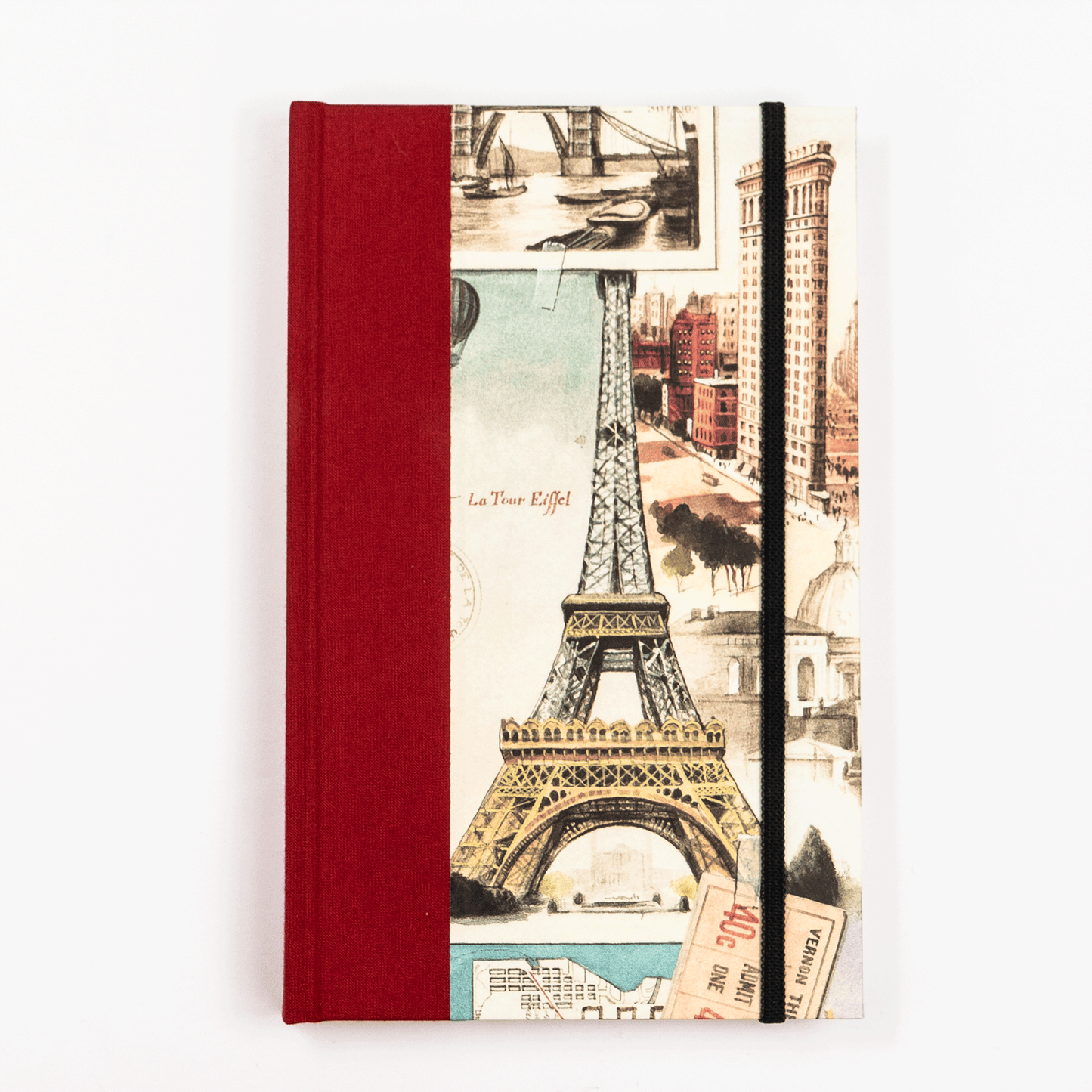 Bomo Art A5 Fabric Bound Lined Journal - Traveling