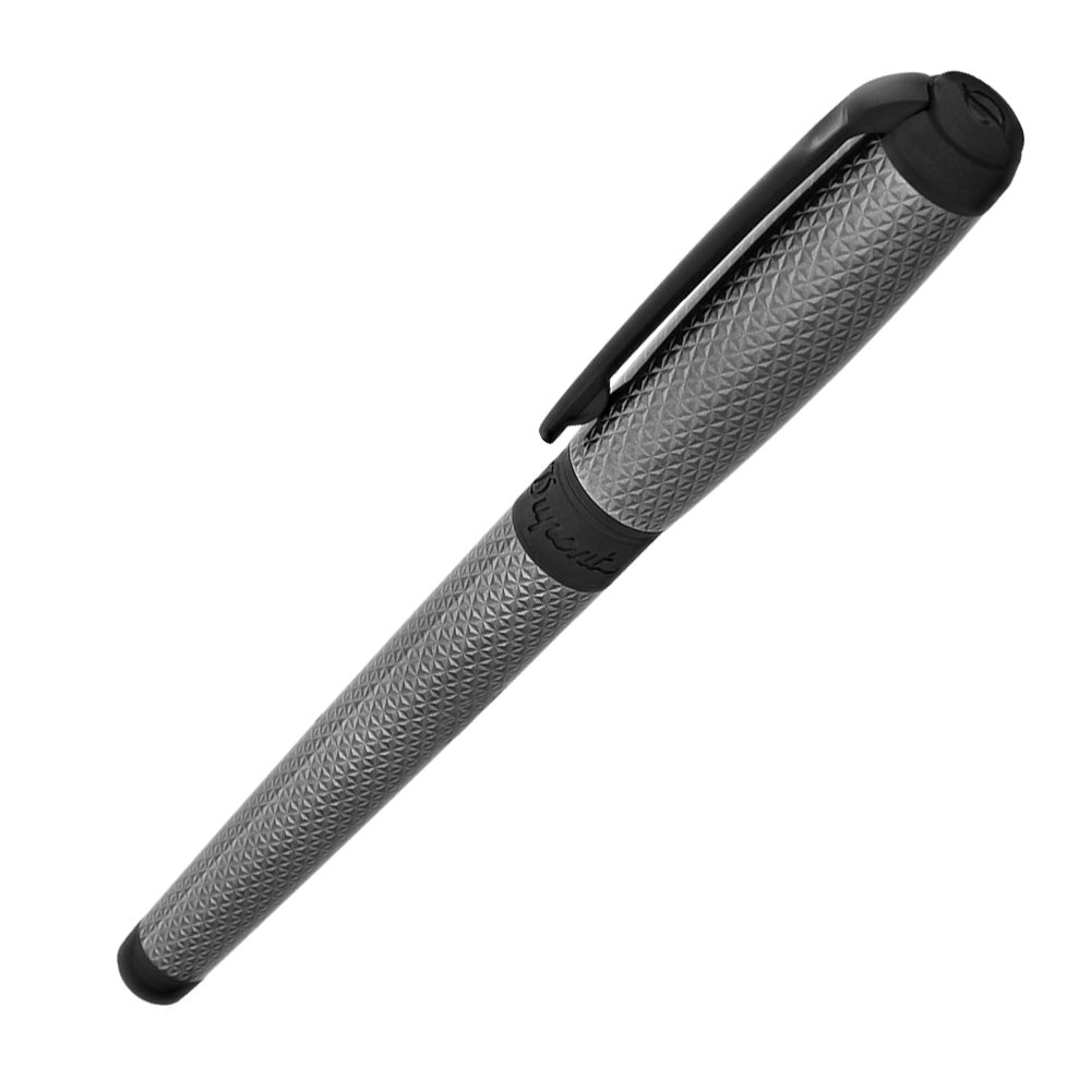 S.T. Dupont Line D Large Velvet Firehead Guilloche Fountain Pen - Graphite
