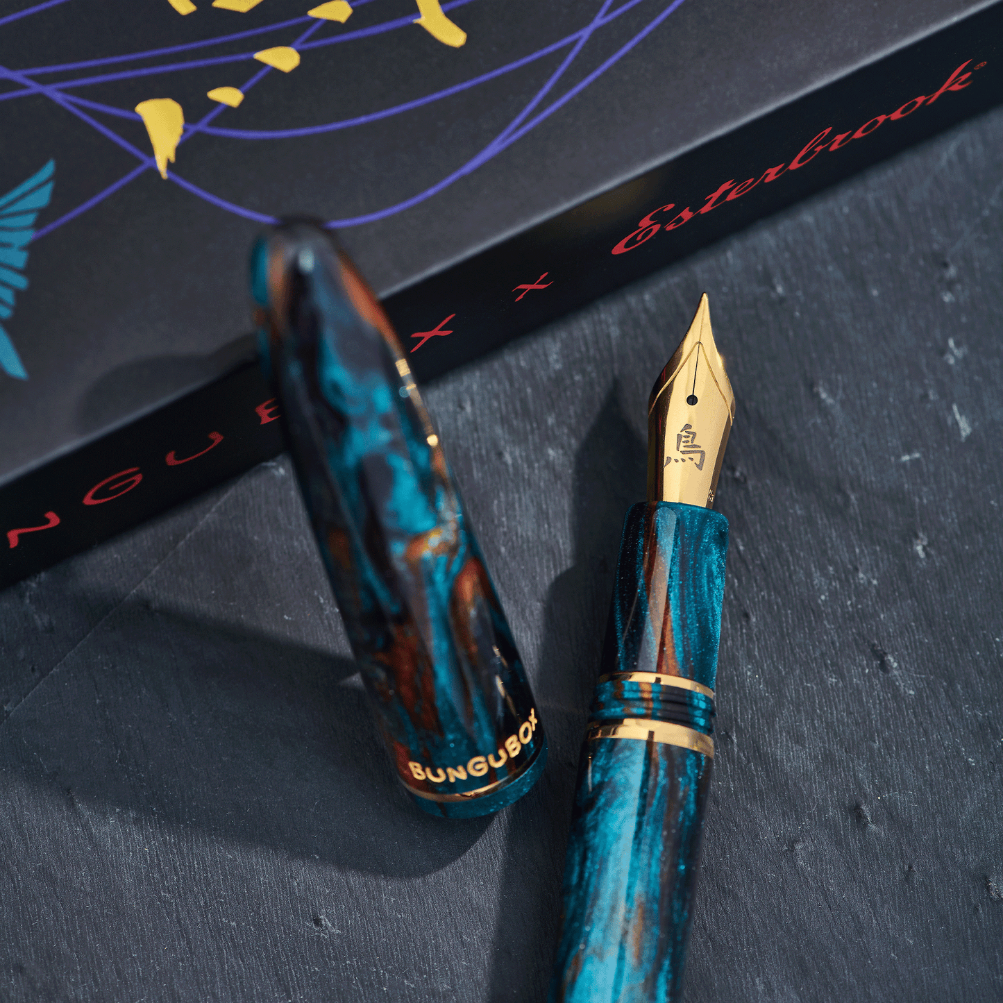 Esterbrook x BUNGUBOX Kachofugetsu Fountain Pen - Kingfisher