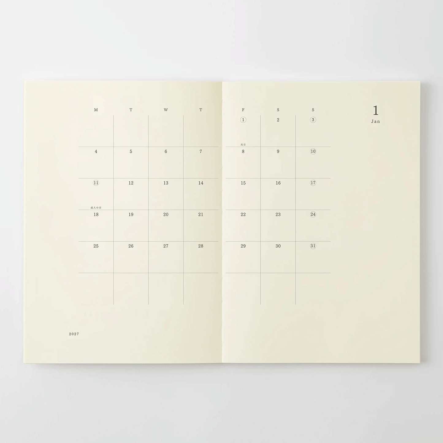 Midori 2027 MD Product Notebook Diary - A5 Thin Size