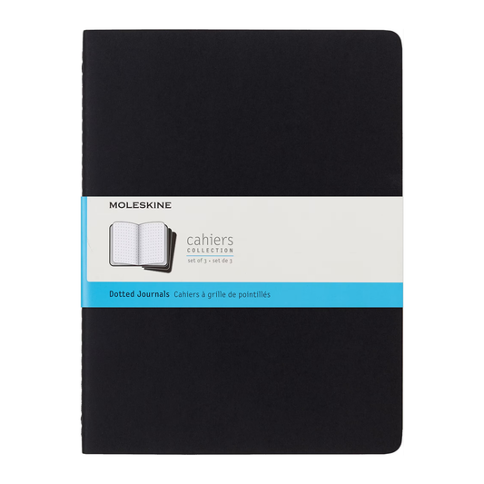 Moleskine XL Softcover Cahier Dotted Journal - Black (Set of 3)